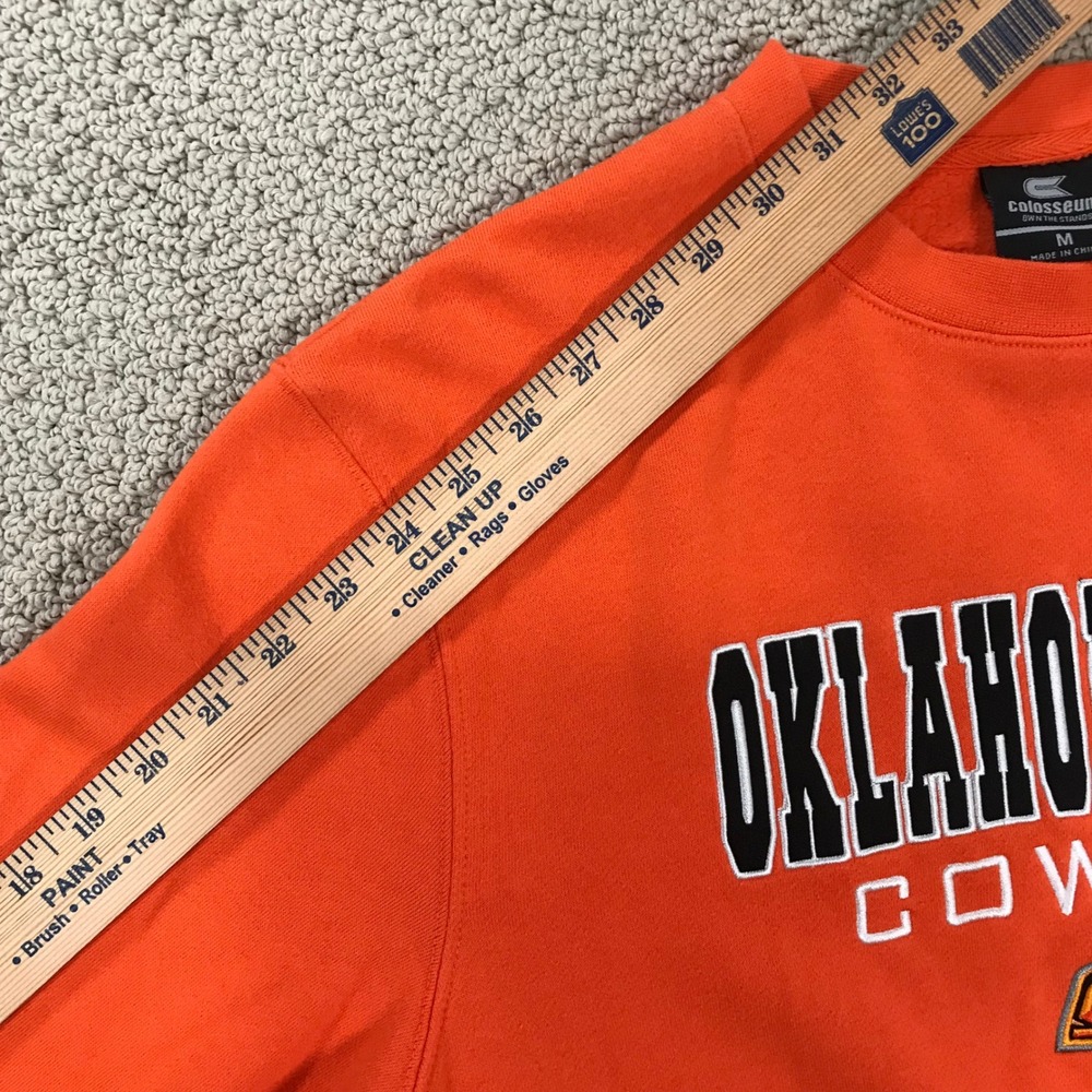 Colosseum Oklahoma State Cowboys Mens Orange Crewneck Sweatshirt OSU Size M - Picture 7 of 8